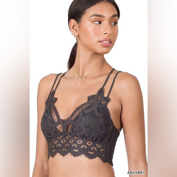 NEW! PLUS SIZE! Zenana Adeline Crochet Lace Bralette - Picture 5 of 9